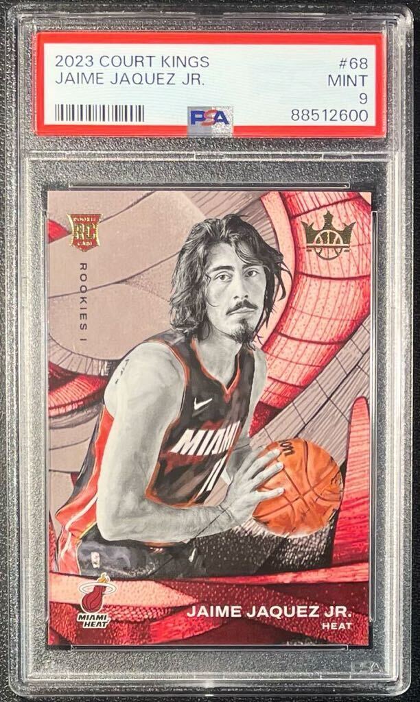 【 RC / PSA 9 Mint 】 Jaime Jaquez Jr. 2023-24 Court Kings Rookie Card Level 1 ルーキーカード Miami Heat Panini NBA_画像1