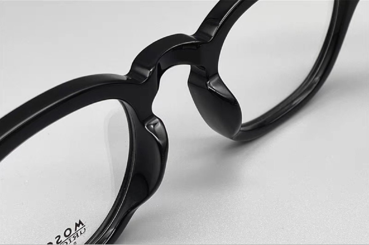 1000円スタート 送料無料 MOSCOT モスコット LEMTOSH レムトッシュ 眼鏡フレーム 伊達眼鏡 セルフレーム フルリム 小顔 未使用 46mm TT52の画像4