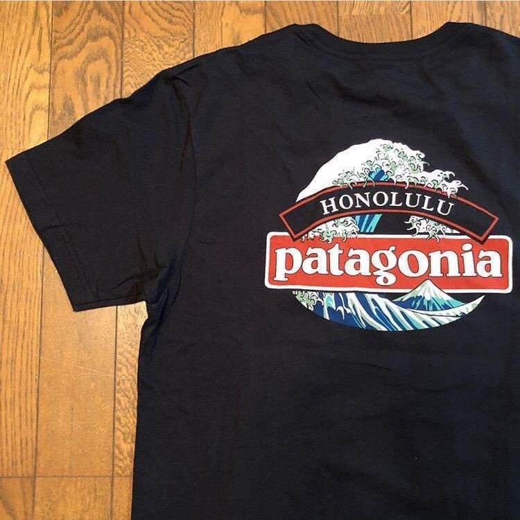 1000円スタート　パタゴニア patagonia Tシャツ　半袖　丸首　背中イラスト　コットン　文字ロゴ　男女兼用　XS-3XL　サイズ選択可能 TT172_画像1