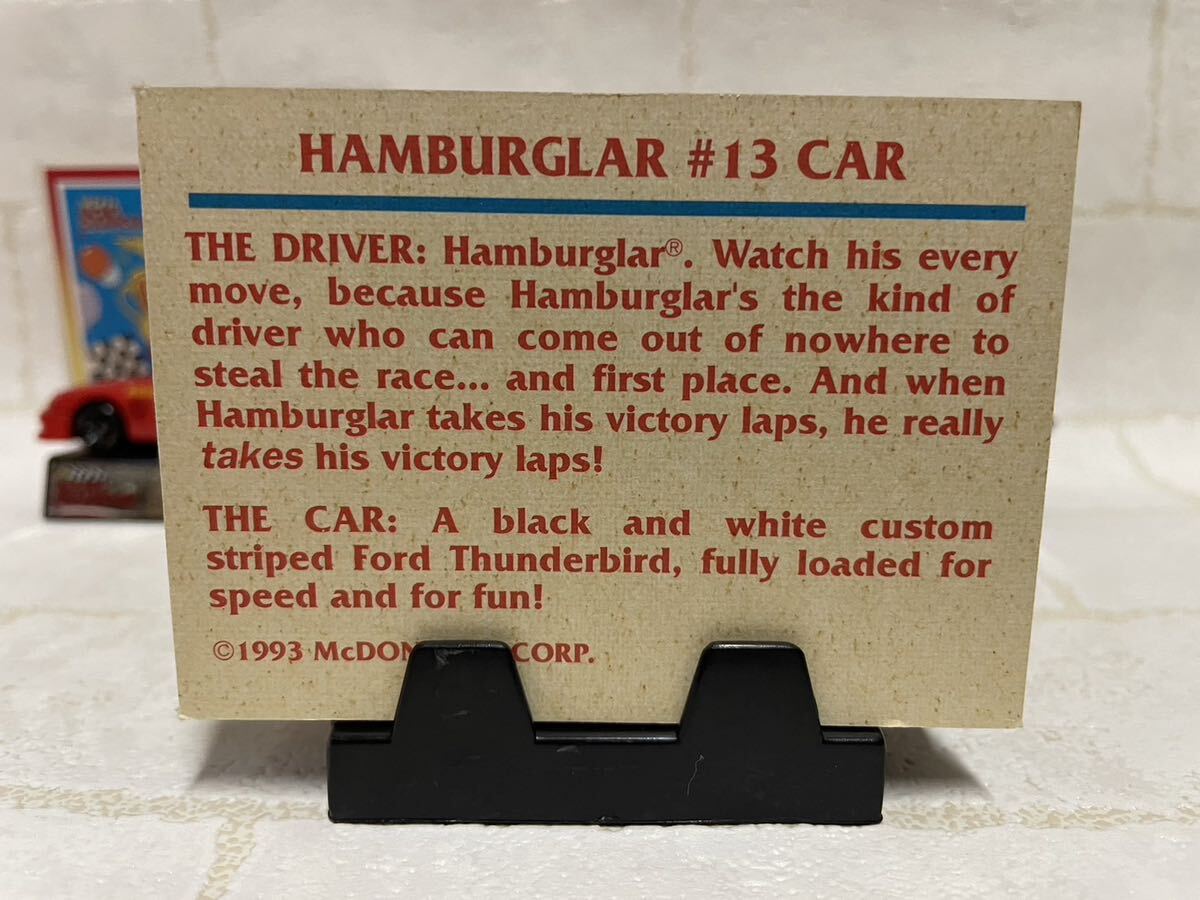 ハンバーグラーMcDONALD LAND RACING ミニカー セット レーシング チャンピオズ マクドナルド 1/64 開封品_画像4