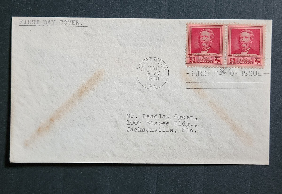 [FDC] America 1940 year [C* long ] First Day Cover 