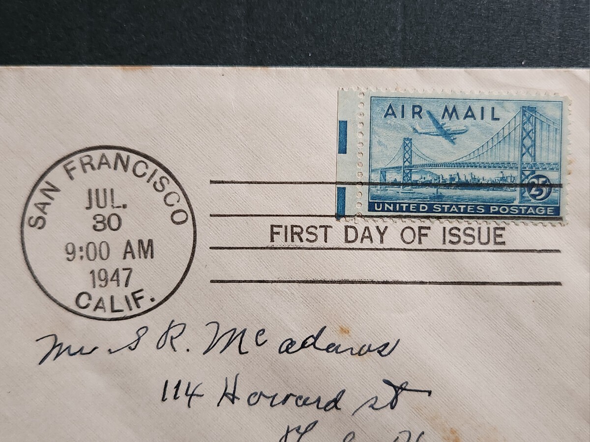[FDC] America 1947 year [ aviation ] First Day Cover ③