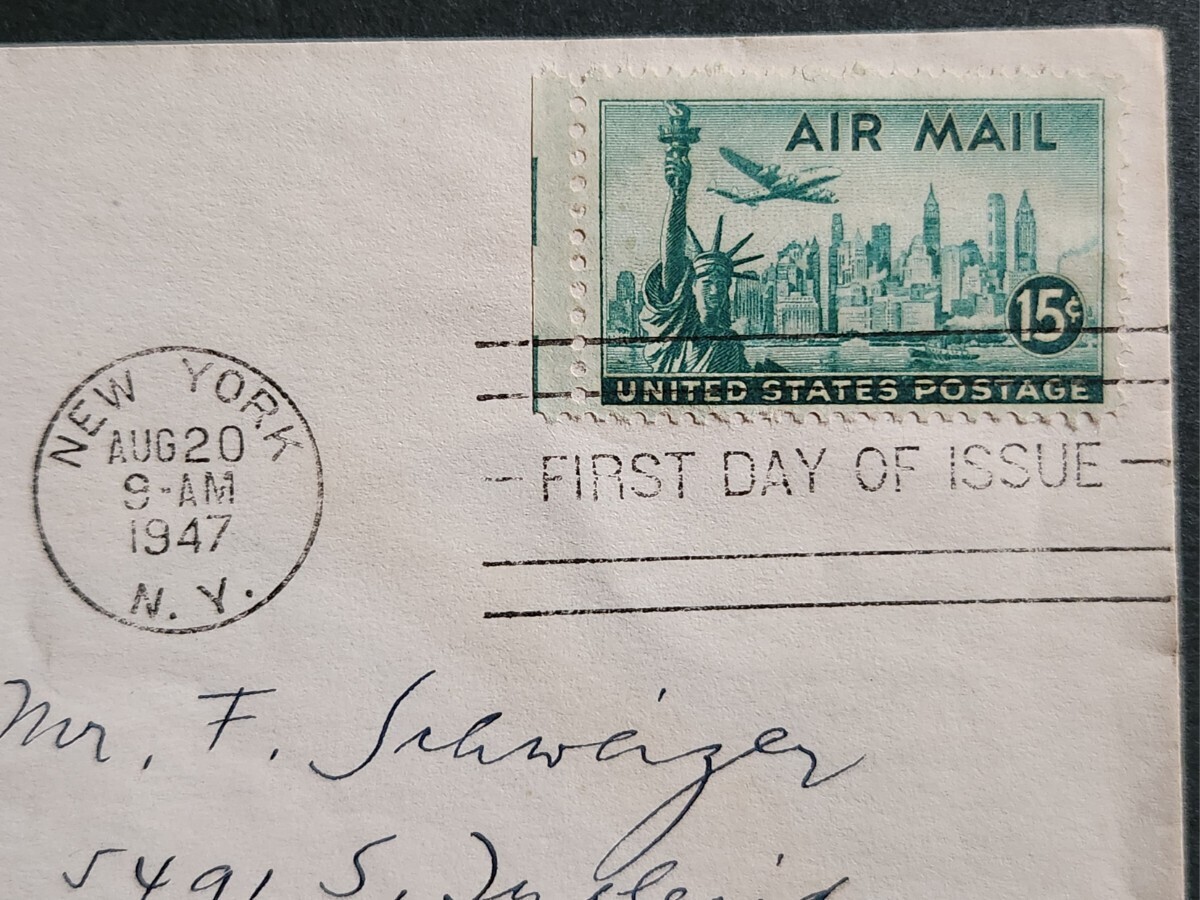 [FDC] America 1947 год [ авиация ] First Day Cover ④