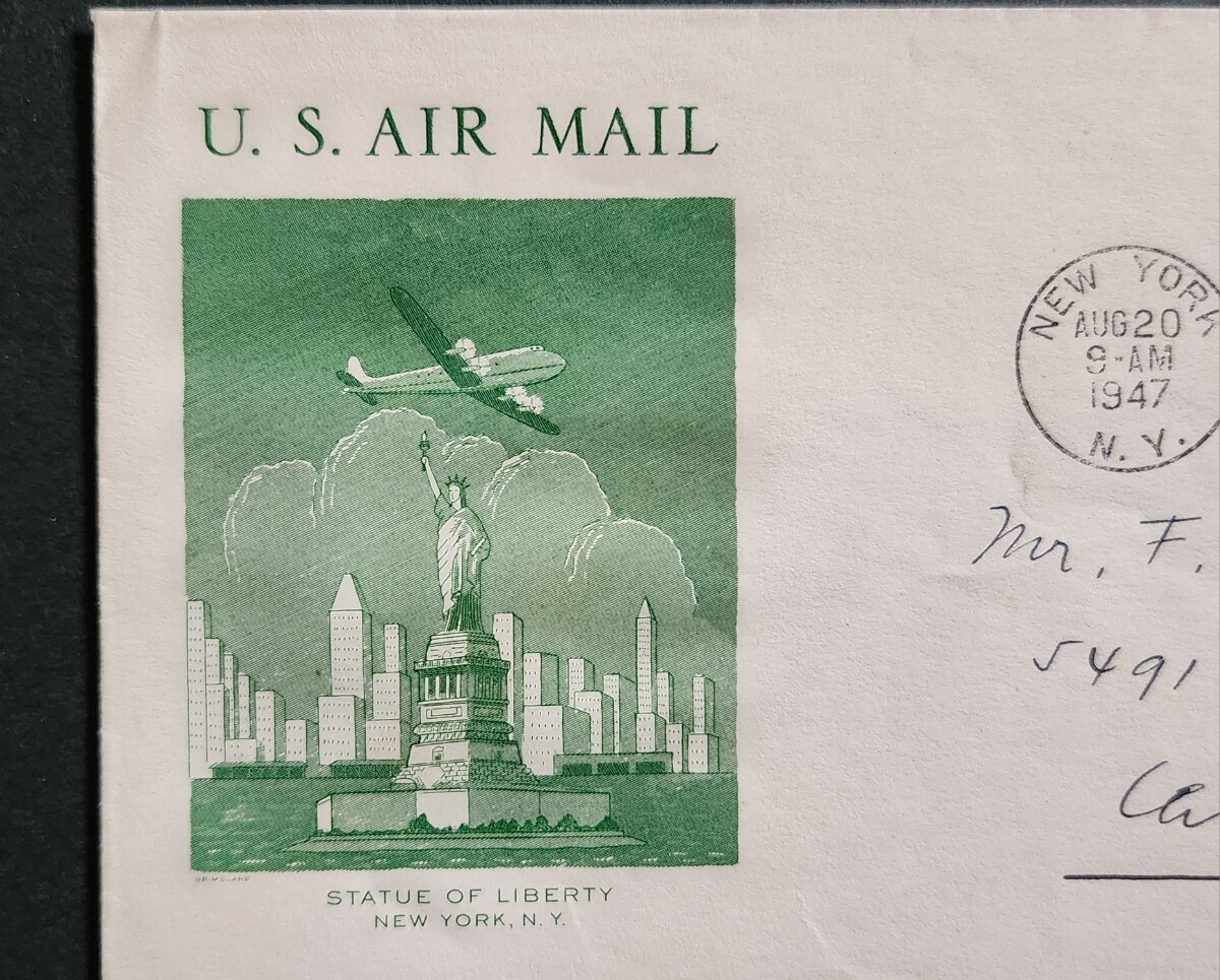 [FDC] America 1947 год [ авиация ] First Day Cover ④