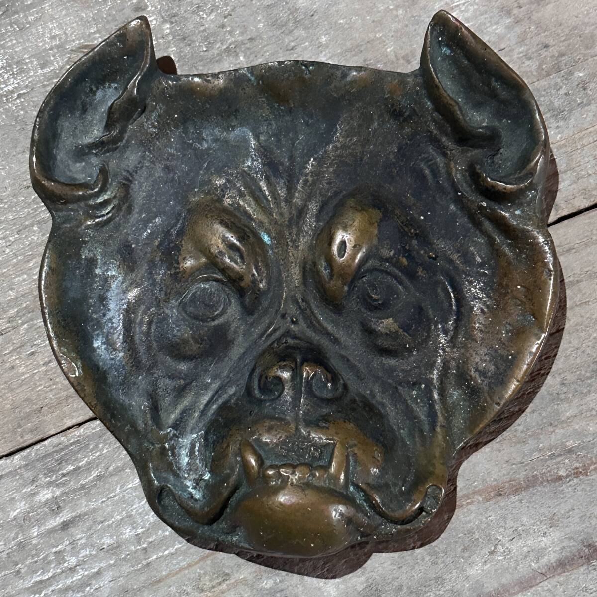 【Antique】~1940s Bulldog Ashtray ブルドッグ アッシュトレイ トレー 灰皿 葉巻 タバコ ヴィンテージ アンティーク D_画像2