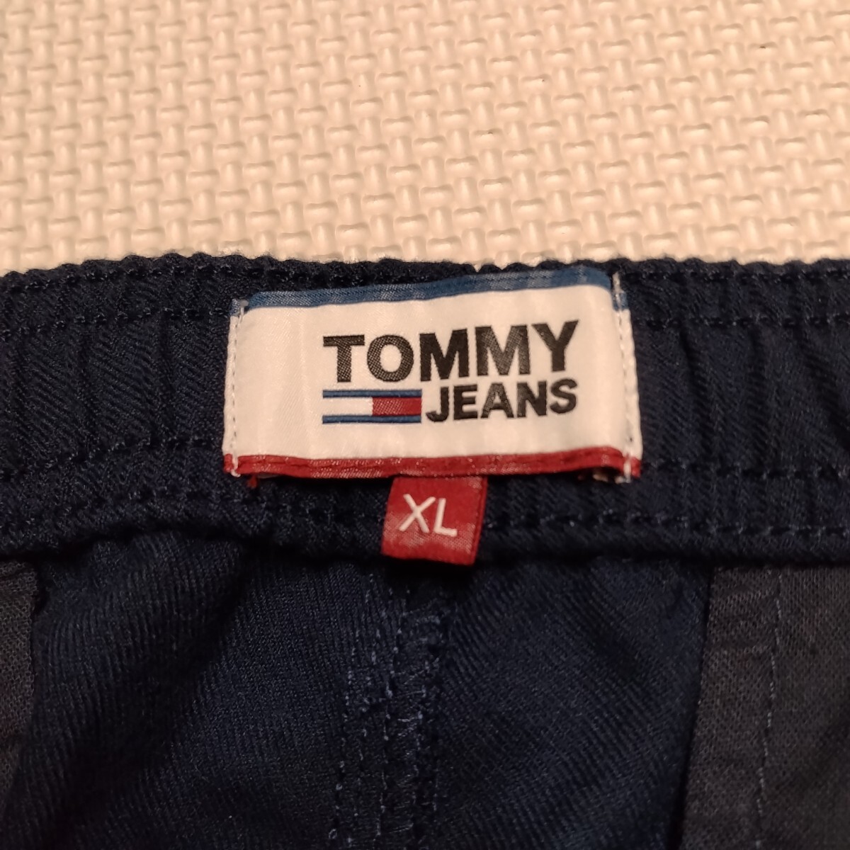 TOMMY JEANS SCANTON イージーパンツ ストレッチ トミー ヒルフィガー トミージーンズ 大きめ 濃紺 XL