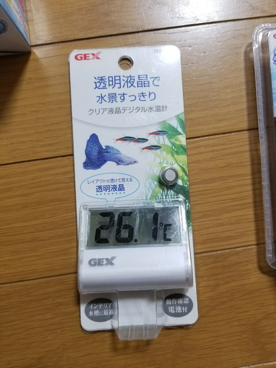 【未使用】水換えに! 水槽用掃除機おそうじやさん.クリーナースティック.クリーナーポンプ.マグネットクリーナー.デジタル水温計をまとめて_画像10