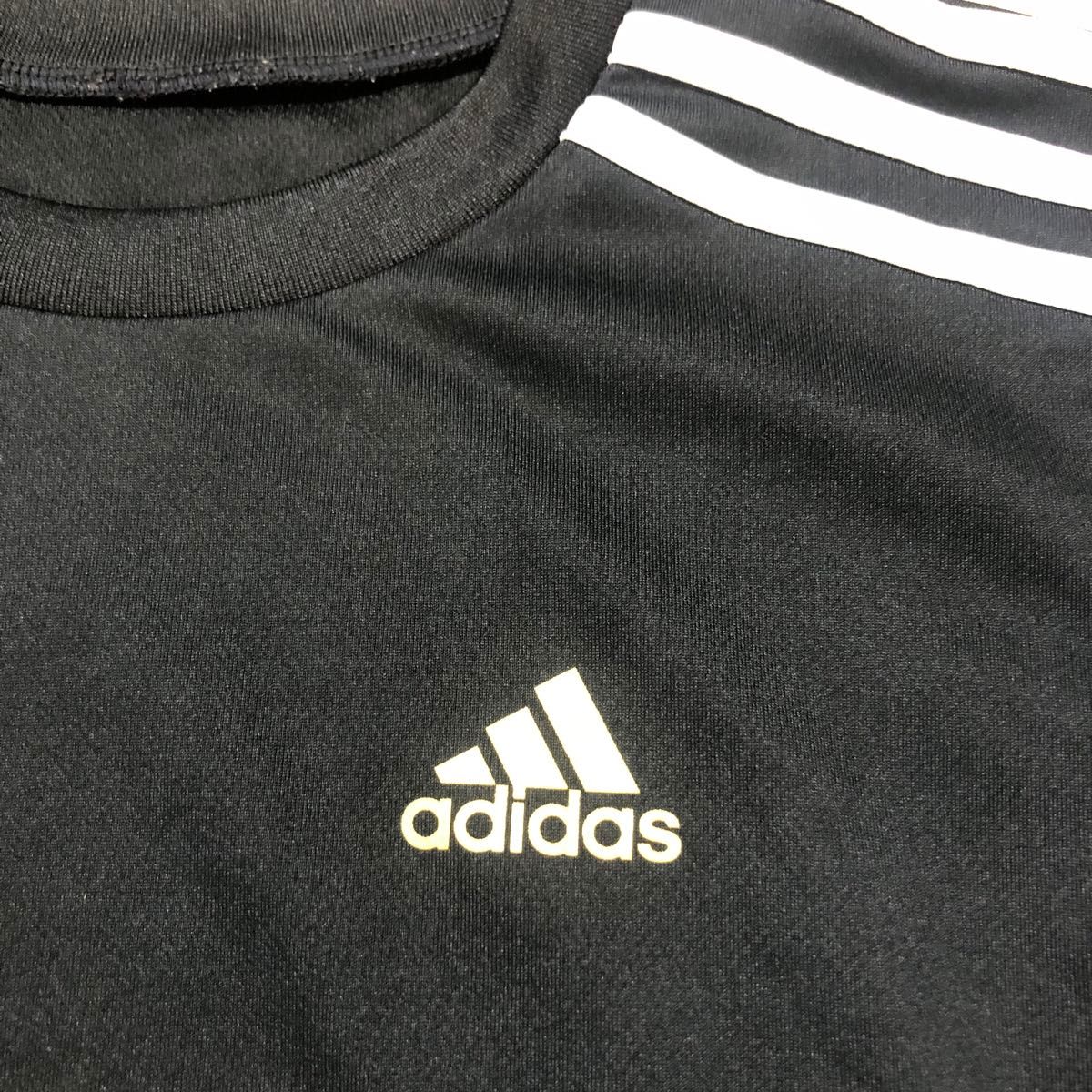 140 Tシャツ adidas SPOLINER  スポーツウェア 半袖Tシャツ アディダス ブラック　サッカー　①