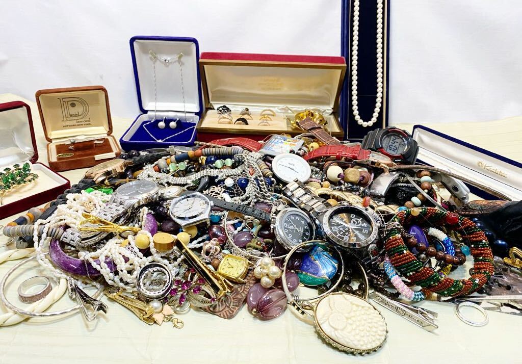 A1225 accessory large amount set sale . goods adjustment approximately 3.6kg necklace clock earrings brooch bracele ring imite-shon Junk 