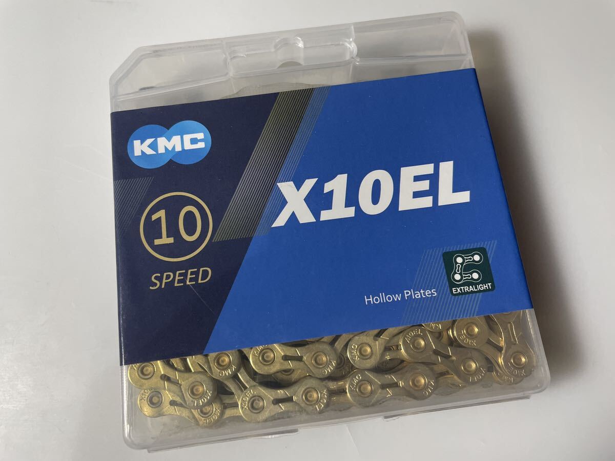 KMC X10EL 10スピード ロード マウンテンバイク チェーン 10S ゴールド 金 10speed_画像1