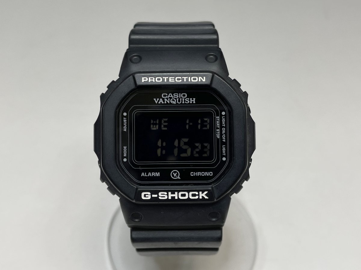 美品 CASIO G-SHOCK ヴァンキッシュコラボ クォーツ腕時計 ブラック DW-5600VT ラバーバンド メンズ 福井県質屋の質セブン_画像1