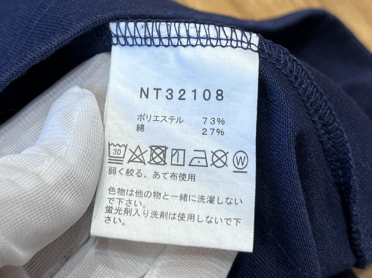 美品 ノースフェイス ショートスリーブ バンダナ スクエアロゴ ティー L メンズ ネイビー NT32108 半袖Tシャツ 質セブン あ-7_画像5