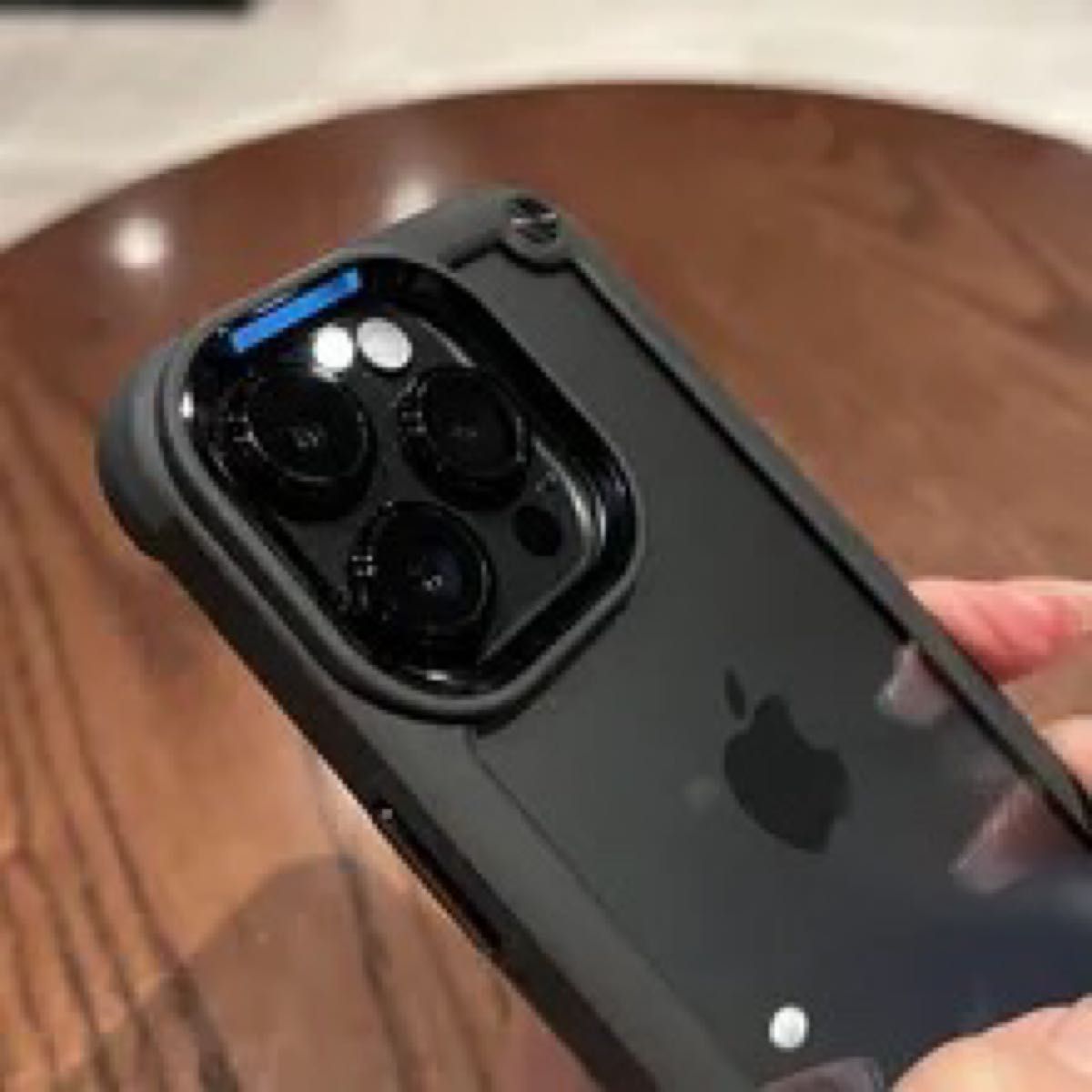 iPhone14Pro ケース クリア ブラック 耐衝撃　高級感　保護　ブラック