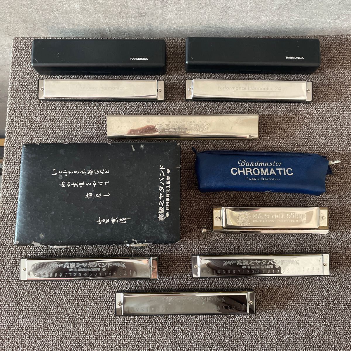  harmonica side ru band master black matic miyata together set 