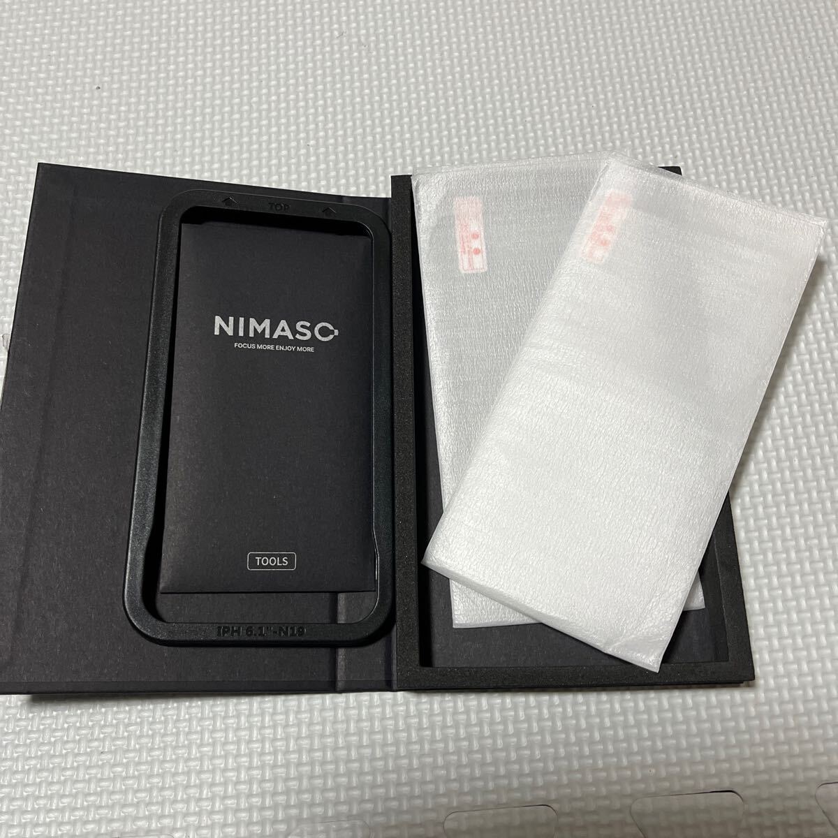NIMASO ガラスフィルム iPhone 13 Pro 用 / iPhone13 用 強化 ガラス 液晶 保護 フィルム ガイド枠付き 2枚セット 