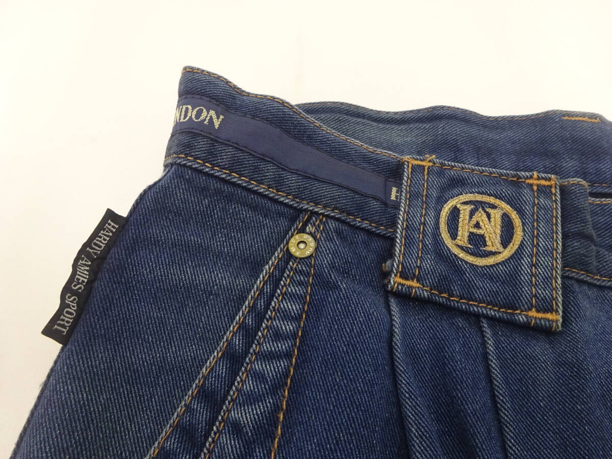 HARDY AMIES SPORT　ハーディエイミス　パンツ　デニム　デザイン　GOLF EMBROIDERY DENIM PAN　ブルー　82サイズ　メンズ　Y-674い_画像4