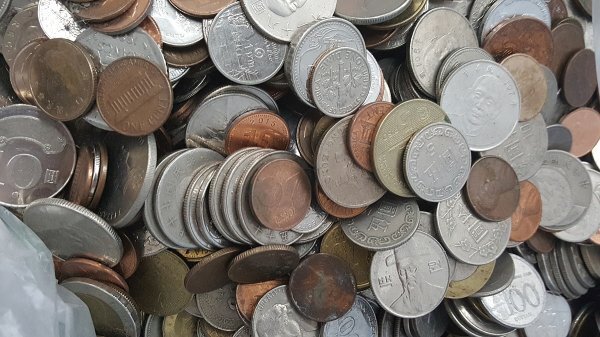 SP12　外国コイン、アメリカ、ユーロ、中国、韓国など小銭、雑銭　9,832g　9.5kg以上_画像2