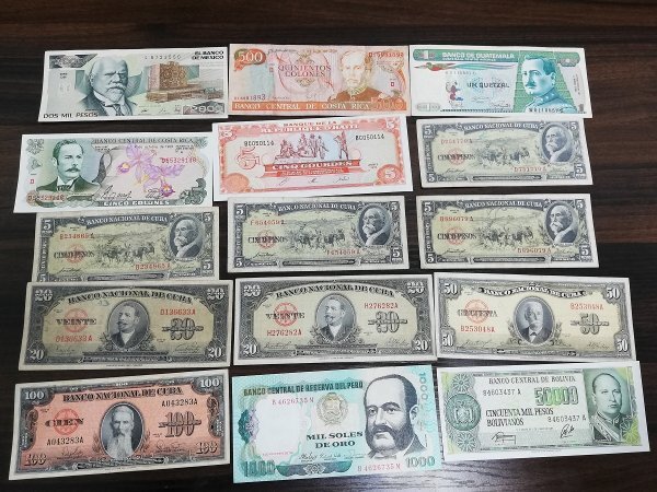 0501B94 each country. note old note BANKNOTE. summarize 