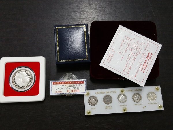 0503S26　世界のコイン　記念硬貨　コインセット　おまとめ　日本 第12回アジア競技大会　ポーランド 琥珀貿易記念　など_画像10