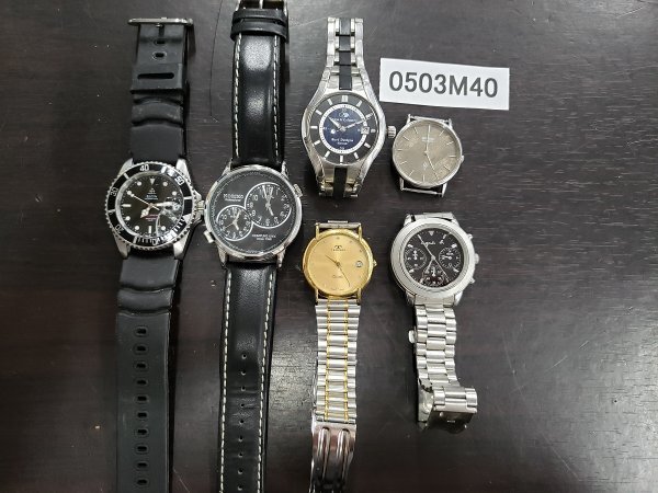 0503M40　時計　腕時計　ジャンク品　おまとめ　ELGIN　TECHNOS　アニエスベー　SEIKO　TOWN＆COUNTRY　など_画像1