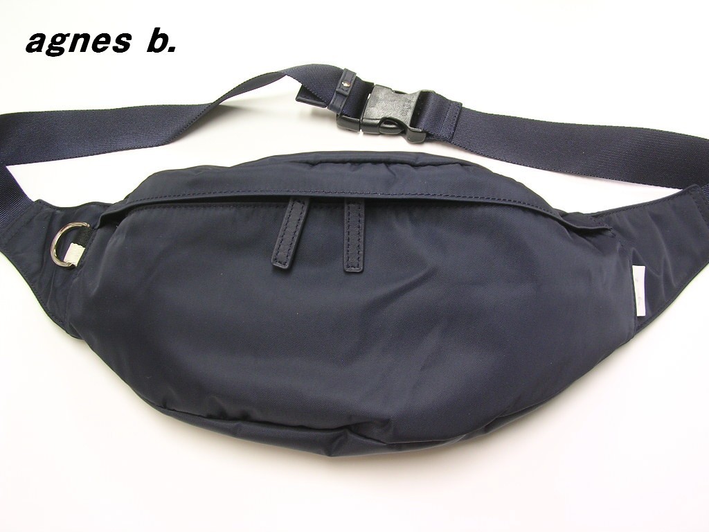 [agnes b. LS02-05 les rayes Agnes B body bag waist bag belt bag ]