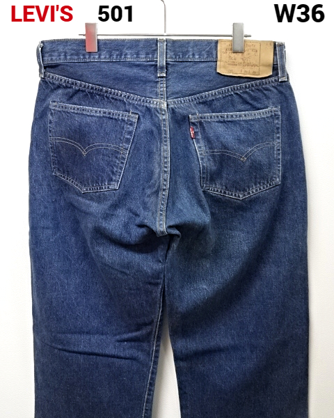 W36【90s 初期復刻 95年製 USA製 LEVI'S DENIM PANTS リーバイス 501 BIGE ビッグＥ 110周年 555 バレンシア デニムパンツ セルビッチ】_画像1