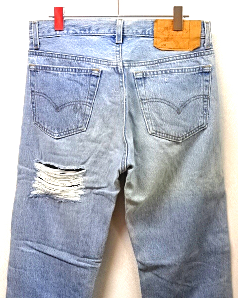 W32【Levi's リメイクデニムパンツ Levi's 501-0193 520 0994 78000-4 MADE IN U.S.A. 米国製 94年製 90年代 リーバイス デニムパンツ】_画像4