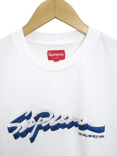 シュプリーム Supreme Tシャツ シャドー スクリプト ロゴ 半袖 22aw Shadow Script S/S Top ホワイト size S メンズ_画像4