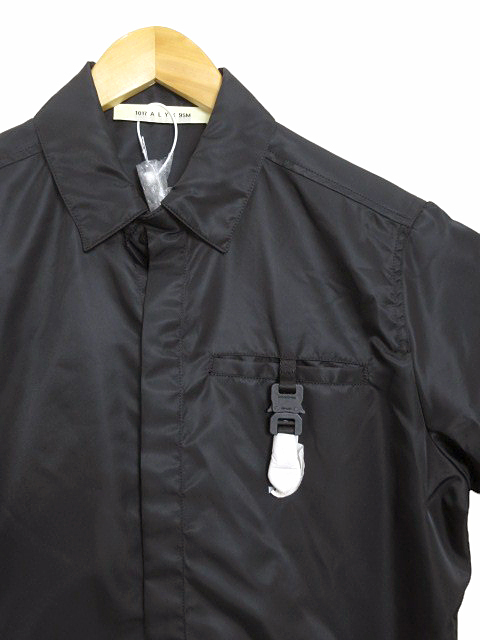 ALYX アリクス モダンワークコットンオフィサーシャツ ブラック アリクス 1017 ALYX 9SM シャツ バックルディテール ナイロン