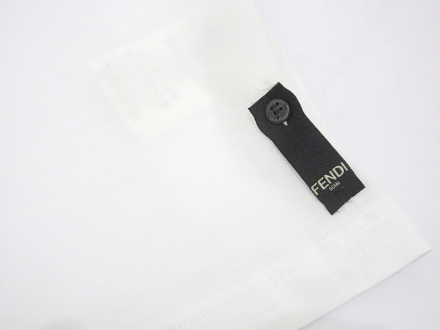 フェンディ FENDI Tシャツ FY0894 AL0F White jersey T-shirt オーロック ディテール 半袖 ホワイト size L_画像6