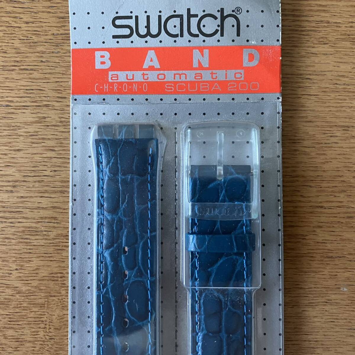 unused unopened SWATCH Swatch original belt strap change belt blue black ko type pushed .CHRONO SCUBA 200 AUTOMATIC GENT