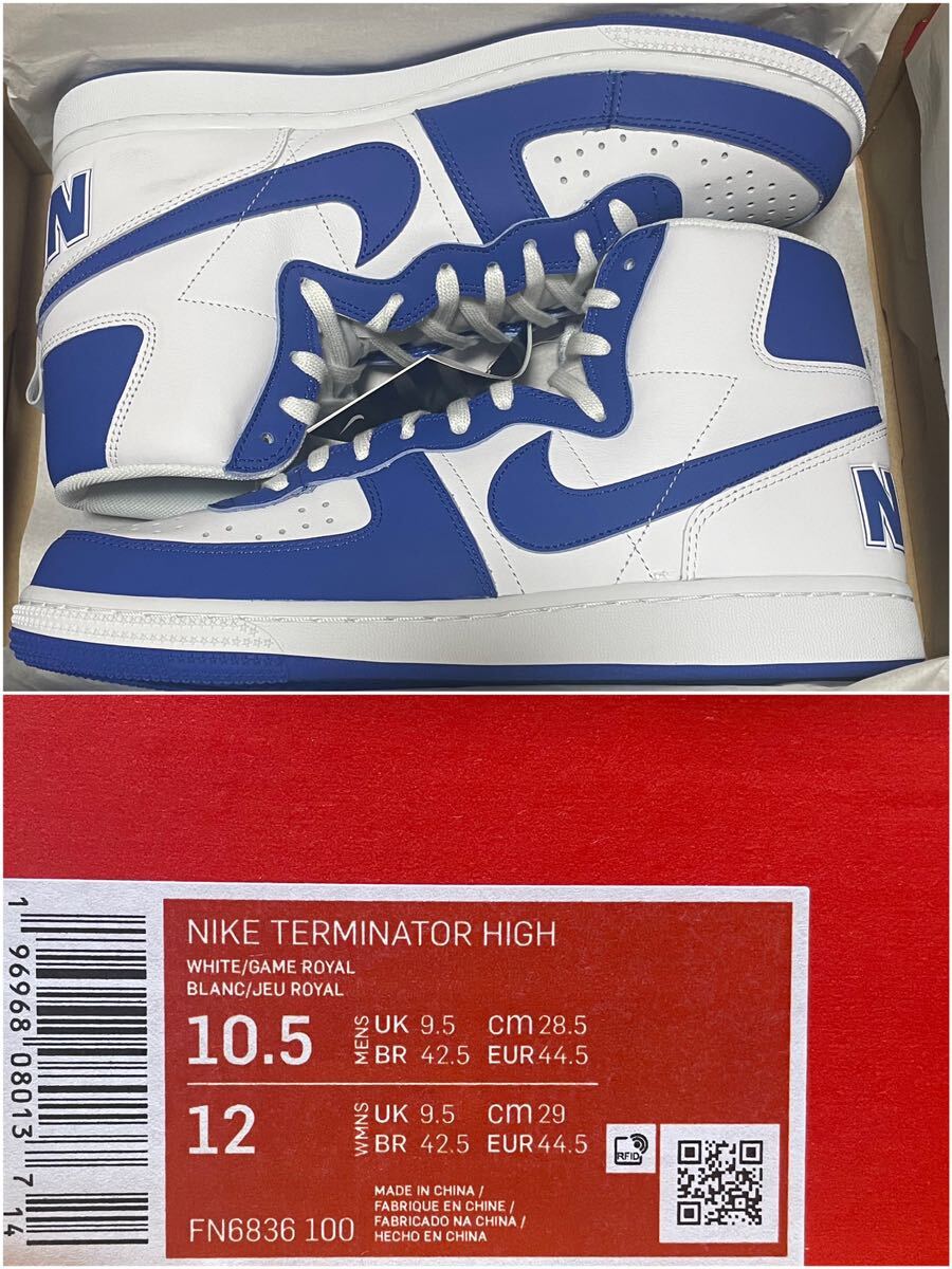 新品★SNKRS★28.5cm US10.5★NIKE TERMINATOR HIGH GAME ROYAL★ナイキ ターミネーター ハイ ゲーム ロイヤル★FN6836-100★ケンタッキー_画像10