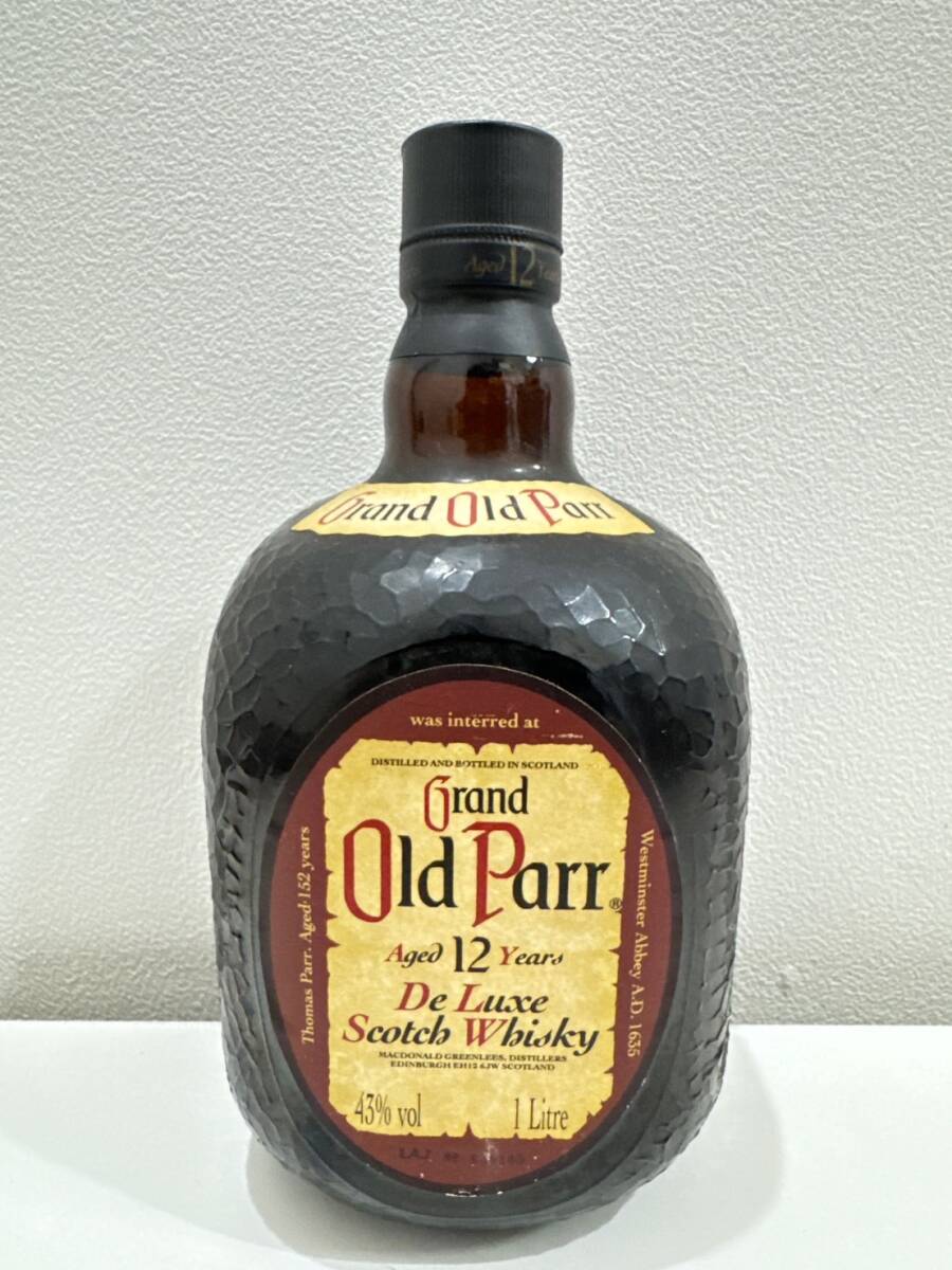 1円～ 未開栓 Grand Old Parr/グランド オールドパー 12年 スコッチ ウイスキー 1000ml 43％(3)の画像1