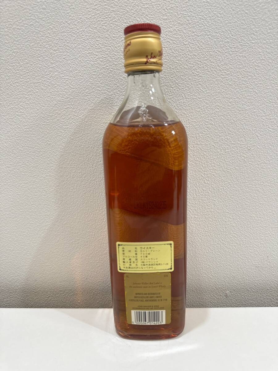 1円～ 未開栓 Johnnie Walker/ジョニーウォーカー レッドラベル ウイスキー 700ml 40% 箱付の画像4