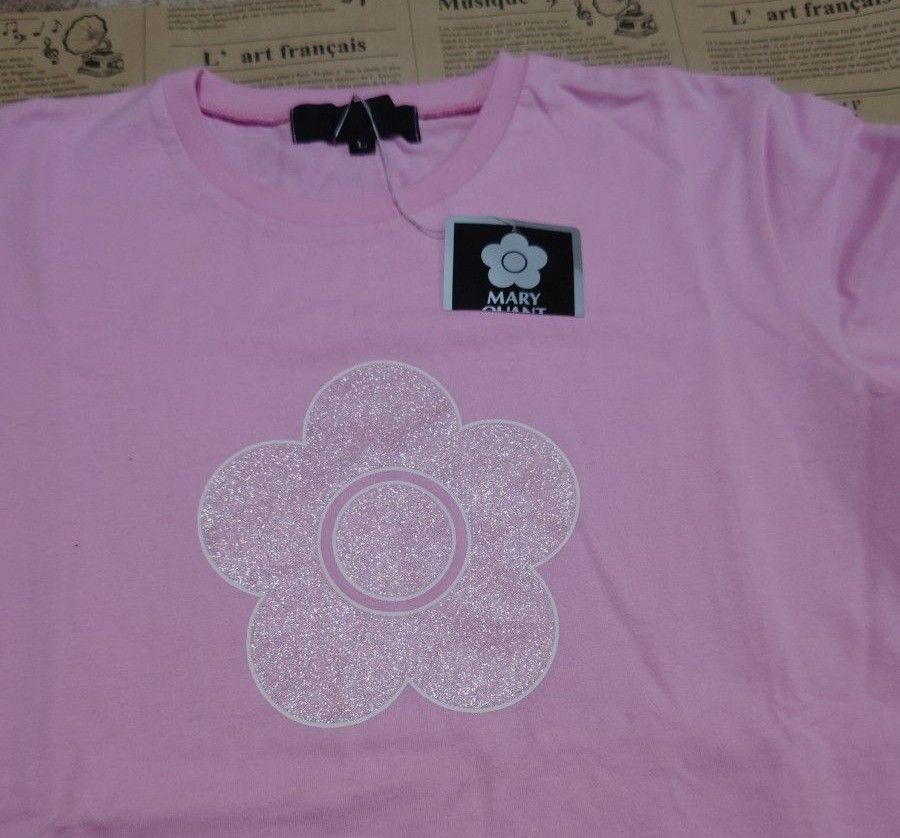 未使用　マリークワント　Tシャツ Lサイズ　ピンク