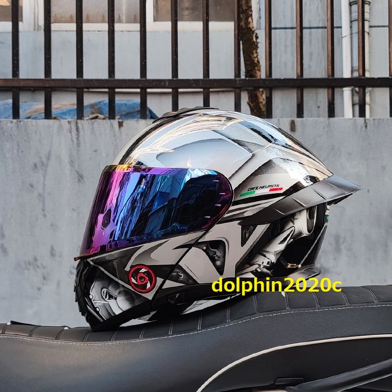 バイク ダブルレンズ フリップアップ フルフェイスヘルメット システムヘルメット M~3XLサイズ選択可 サイズ：Lの画像4