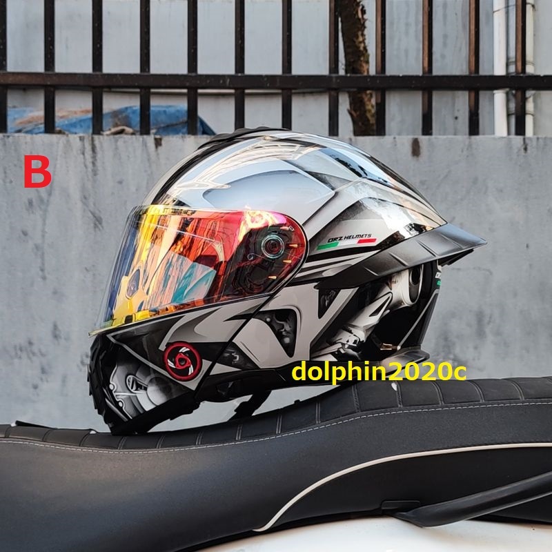 バイク ダブルレンズ フリップアップ フルフェイスヘルメット システムヘルメット M~3XLサイズ選択可 サイズ：Lの画像2