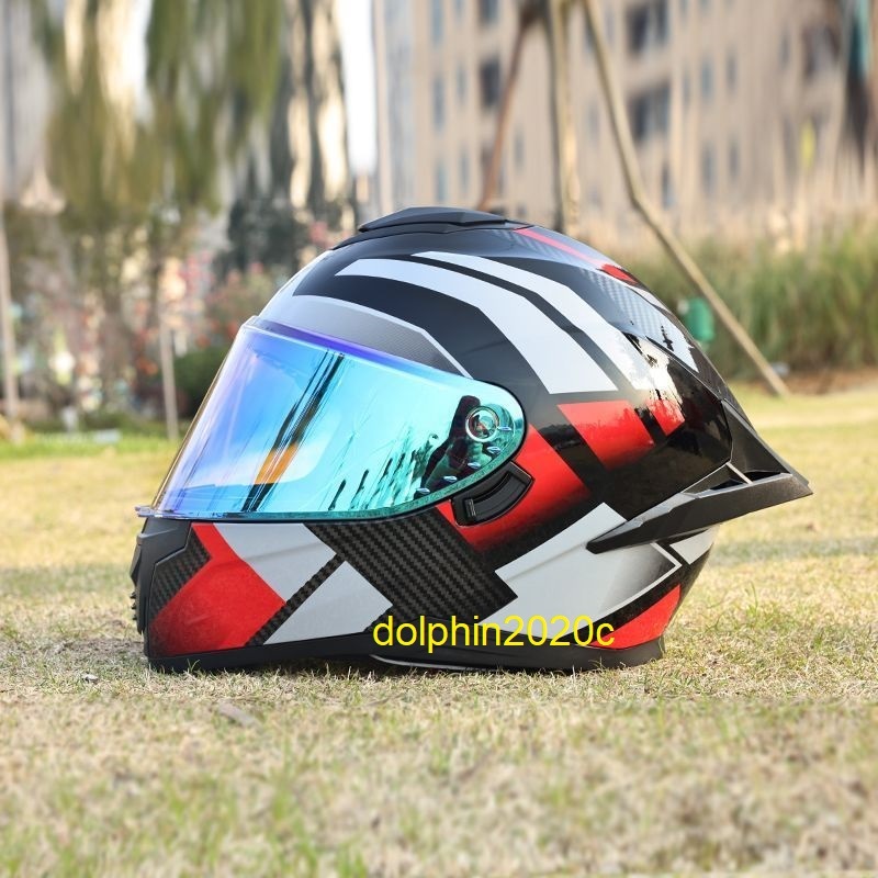 バイク 内蔵サングラス ダブルシールド オンロード ヘルメット フルフェイスヘルメット S~XXLサイズ選択可 VS-03　サイズ：L_画像2
