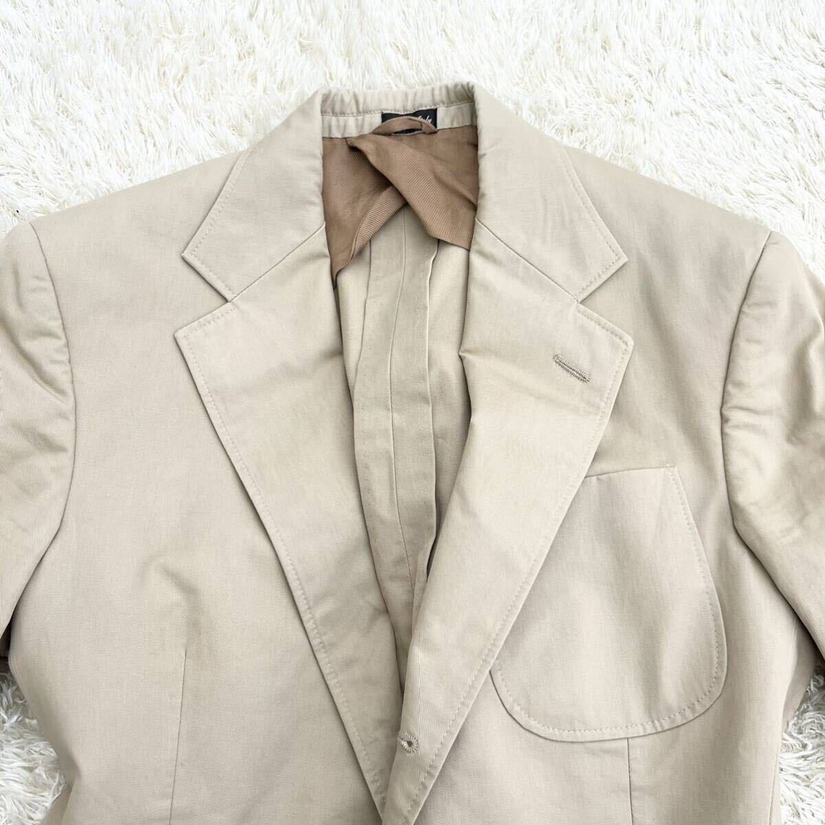 RRL RR L tailored jacket unlined in the back step return . cotton beige S Italy made 