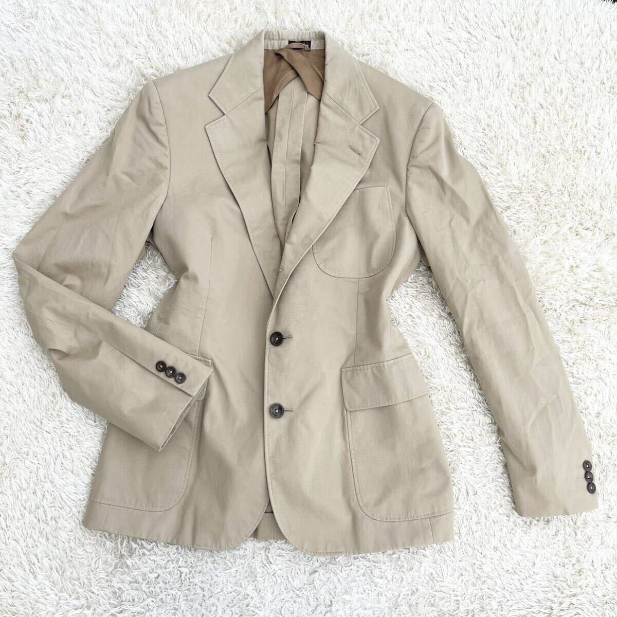 RRL RR L tailored jacket unlined in the back step return . cotton beige S Italy made 