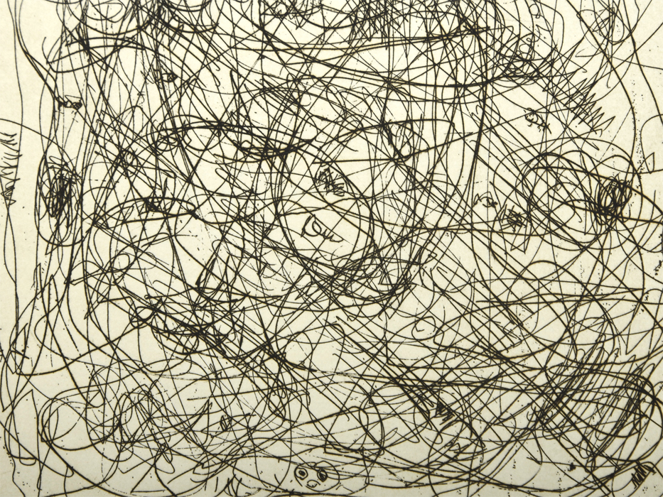 真作 OKI HiTOSHi 抽象画 銅板画 1994年 鉛筆サインあり 真作 OKI HiTOSHi 抽象画 銅板画 1994年 鉛筆サインあり