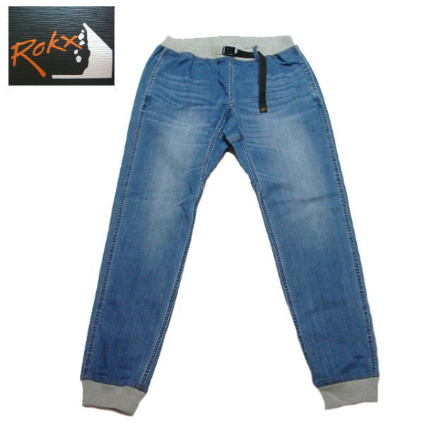 ROKX ロックス エムジーデニムウッドパンツ ストレッチ クライミング リブパンツ (L) ミッドユーズド