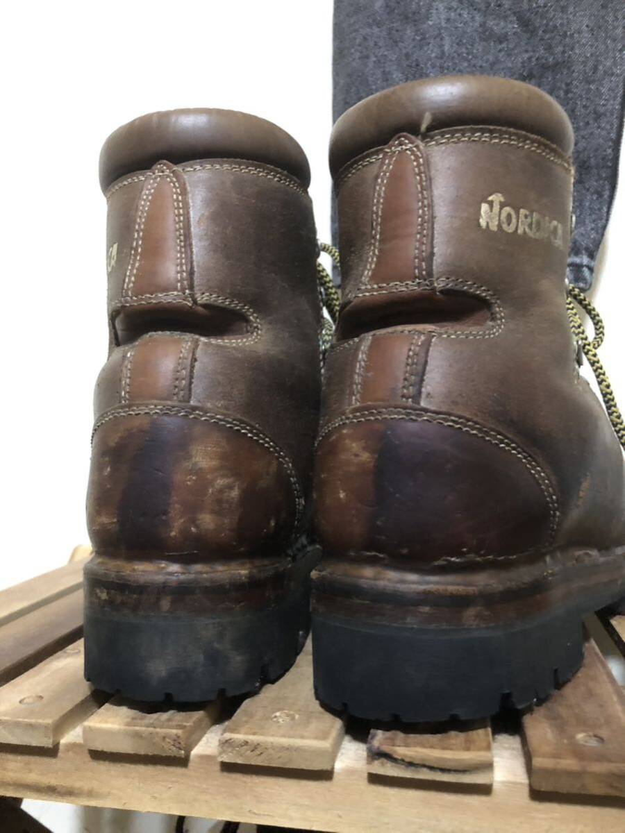 80‘s NORDICA マウンテンブーツ size7 25.0cm ビンテージ ブーツ ブラウン 茶 vintage BOOT ノルディカ　登山靴　ビブラム_画像8