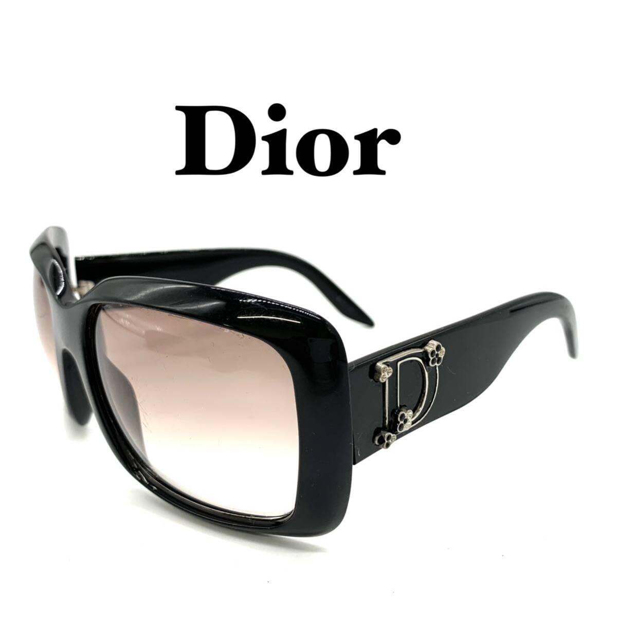 Christian Dior クリスチャン ディオール CD サングラス ブラック フレームロゴモチーフ ジャンク YBX 084_画像1