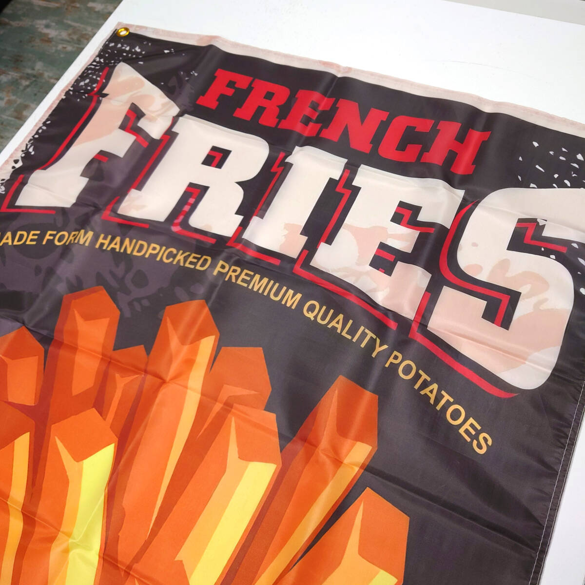 フライドポテト フラッグ P476 french fries ハンバーガー ポテトフライ USA ポスター アメリカン USA雑貨 旗 Bar カフェ インテリア 看板_画像6