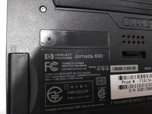 0 Junk HP Jornada 690 PDA PC персональный компьютер переносной Hewlett Packard Windows CE B-519 @60 0