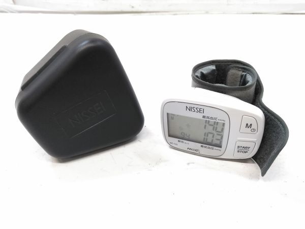 ♪動作品 NISSEI 手首式デジタル血圧計 WS-C1 日本精密測器 収納ケース付き A051418H @60♪_画像1