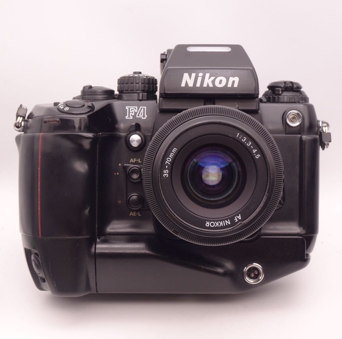 【動作確認済】 Nikon F4s + AF NIKKOR 35-70mm ニコン ボディ レンズ MB-21 ニッコール バッテリーホルダー付属 一眼レフ フィルムカメラ _画像1