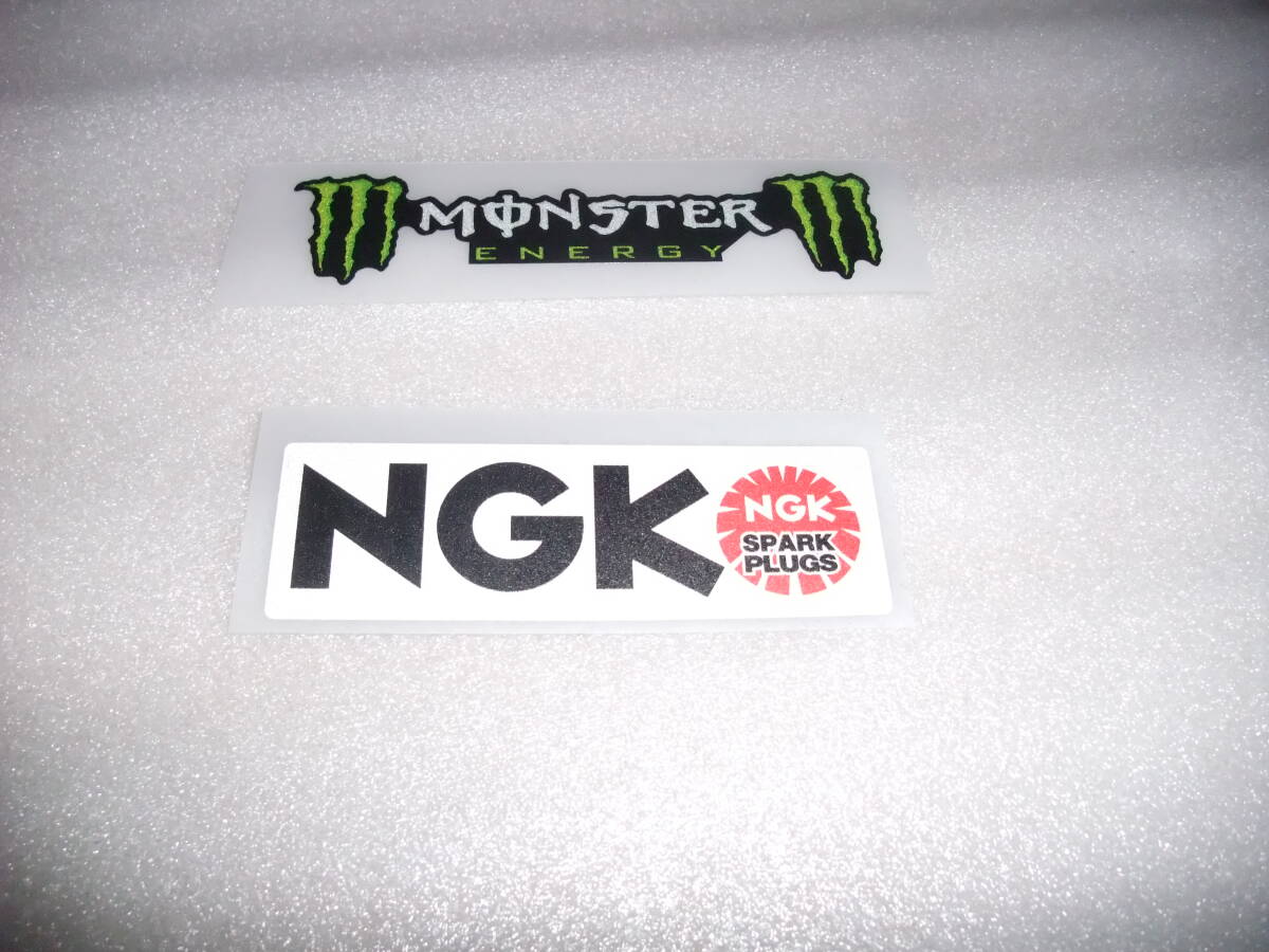 【即納】モンスターエナジー　＆　NGKスパークプラグスッテカーのセット