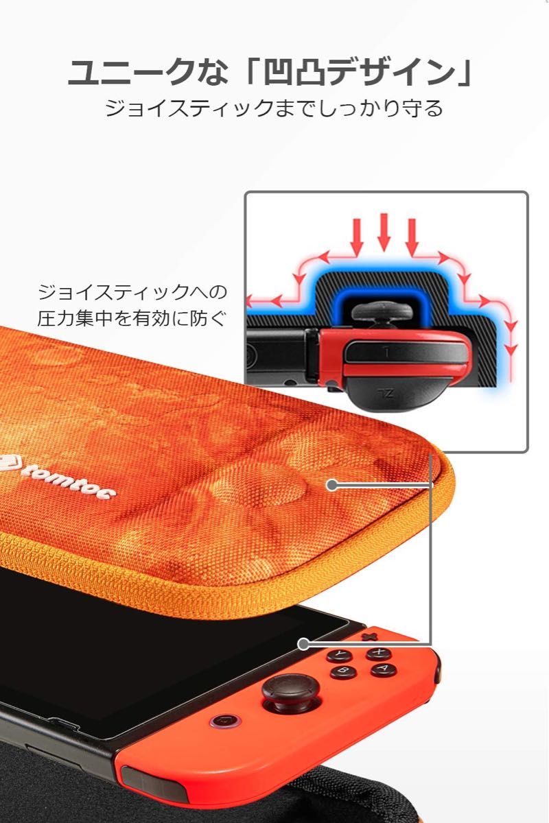 Nintendo Switch対応 tomtoc ハードケース スイッチ 収納バッグ 収納 ニンテンドー ストラップ付き